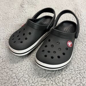 Crocs Crocband Clogs Kids C10 Black Slip-On - Classic Rubber Beach Comfort Pool